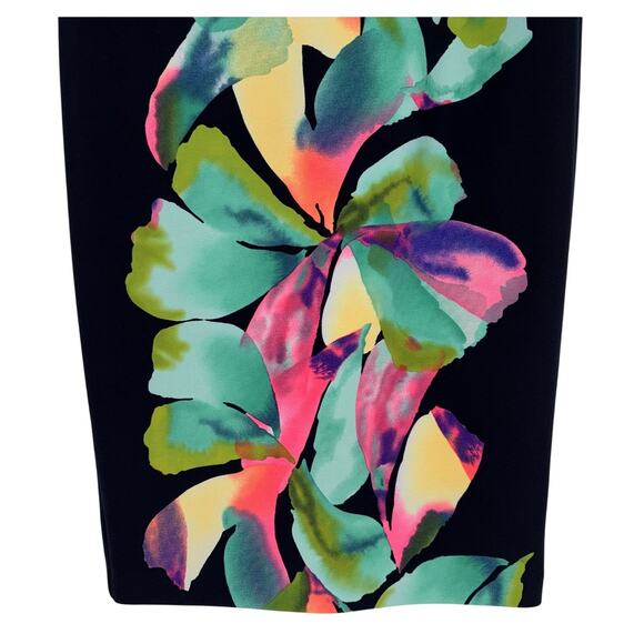 NEW Frank Lyman Black Navy Sheath Dress Floral Pattern Sleeveless Size 6 NWT - Picture 4 of 10